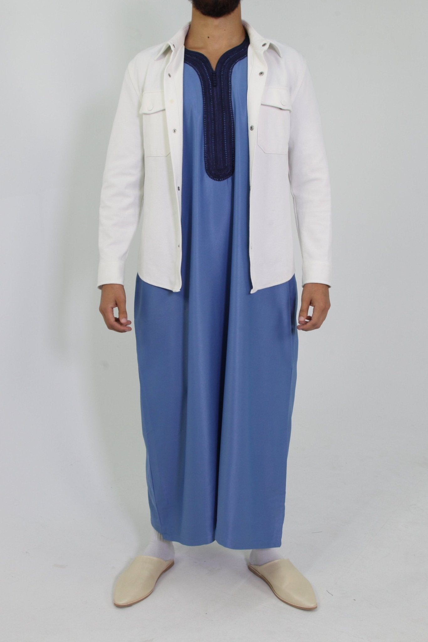 Djellaba Royale - Blauw - TheDjellaba - TheDjellaba - Djellaba - Kaftan - Jalabiya - Thobe - Qamis - Dishdasha - Kurta - Abaya - Robe - Tunic - Burnous