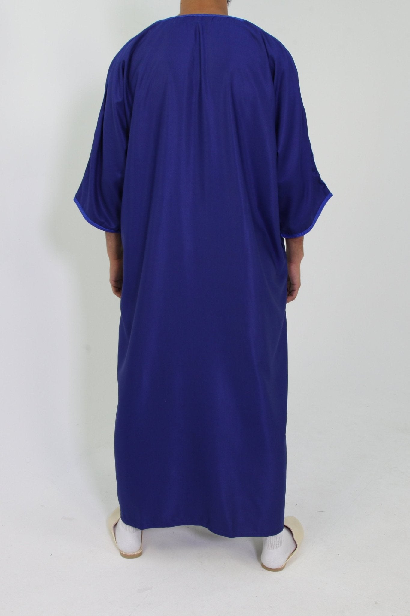 Djellaba Royale - Indigo Blauw - TheDjellaba - TheDjellaba - Djellaba - Kaftan - Jalabiya - Thobe - Qamis - Dishdasha - Kurta - Abaya - Robe - Tunic - Burnous