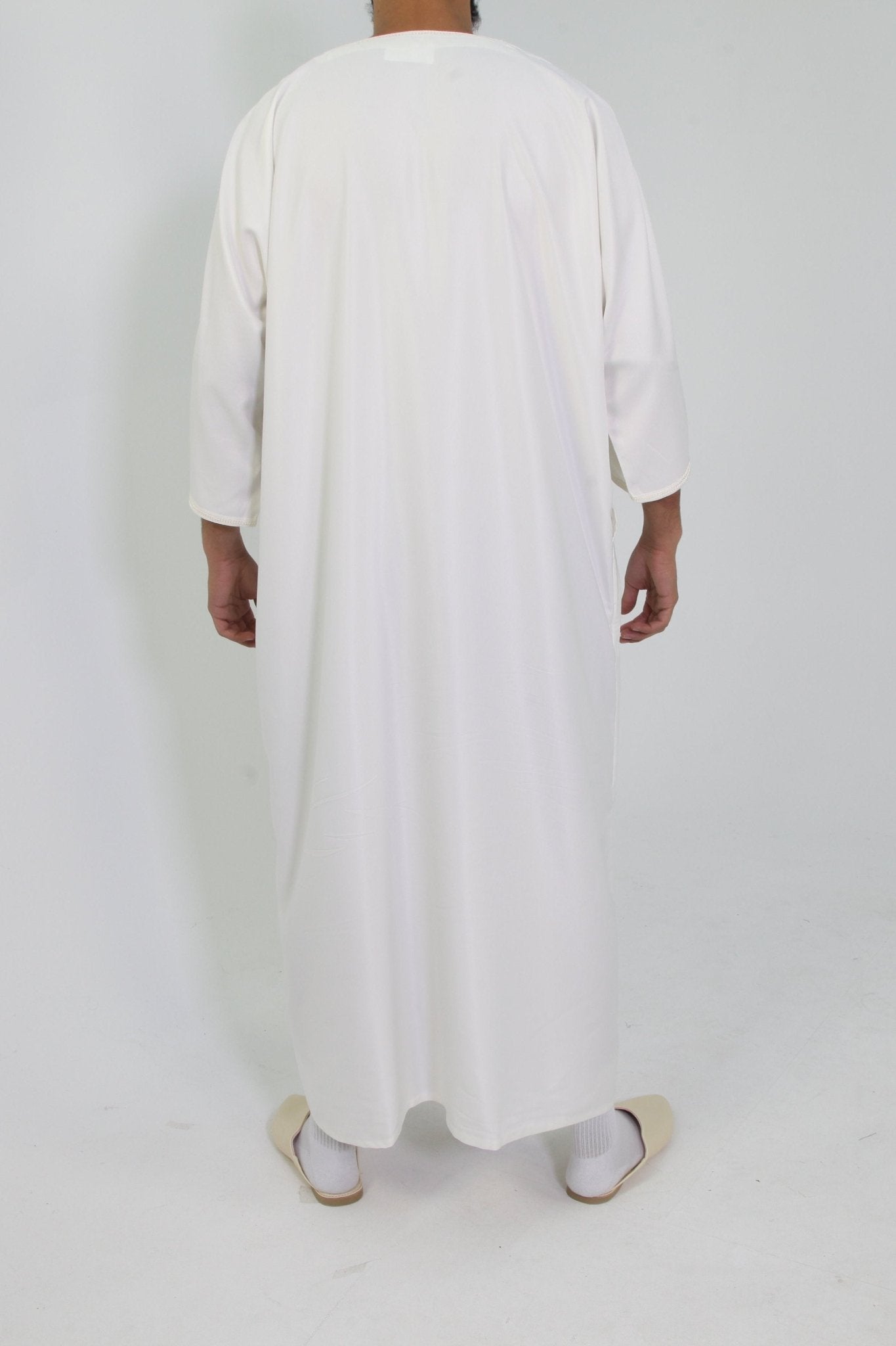 Djellaba Royale - Wit/Wit - TheDjellaba - TheDjellaba - Djellaba - Kaftan - Jalabiya - Thobe - Qamis - Dishdasha - Kurta - Abaya - Robe - Tunic - Burnous