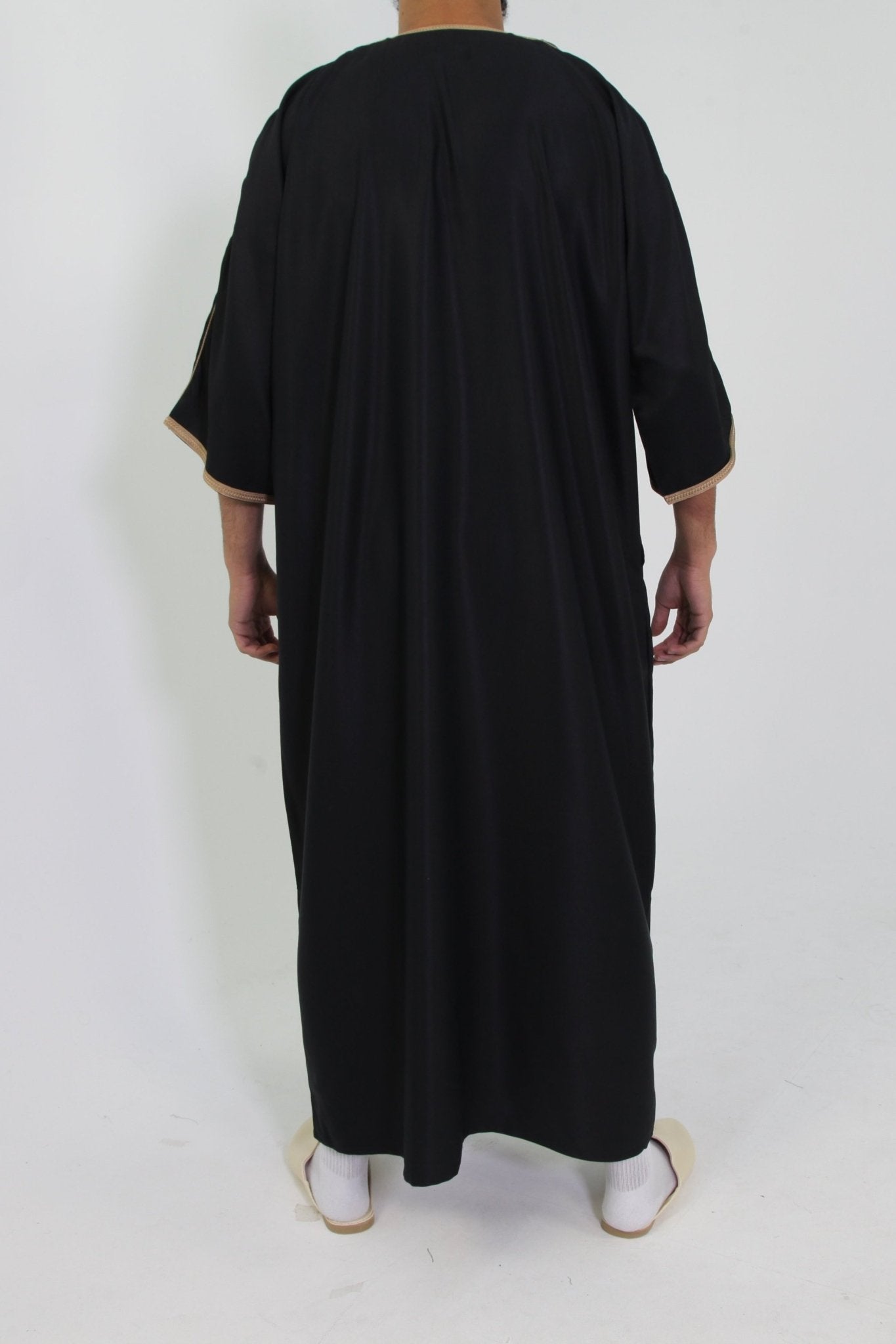 Djellaba Royale - Zwart/Bruin - TheDjellaba - TheDjellaba - Djellaba - Kaftan - Jalabiya - Thobe - Qamis - Dishdasha - Kurta - Abaya - Robe - Tunic - Burnous