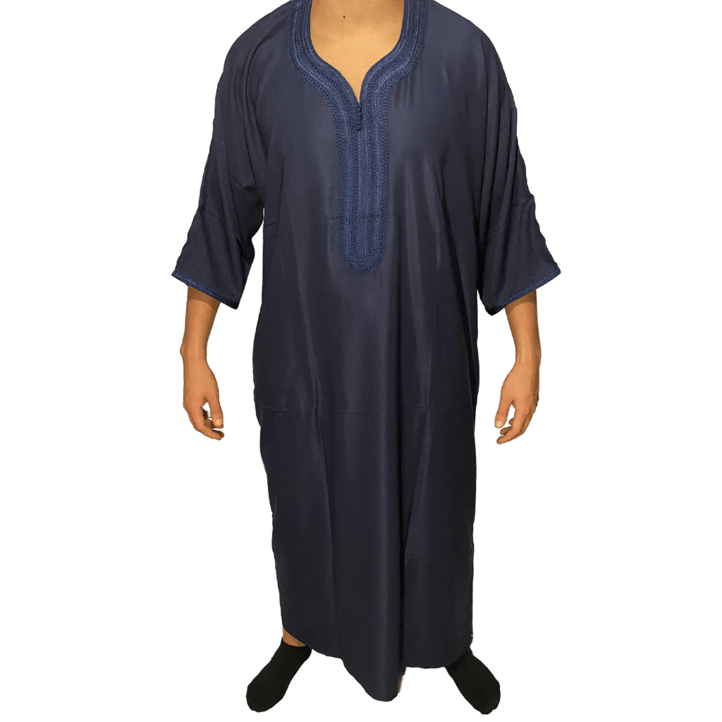 Djellaba Royale - Donker Blauw - TheDjellaba - TheDjellaba - Djellaba - Kaftan - Jalabiya - Thobe - Qamis - Dishdasha - Kurta - Abaya - Robe - Tunic - Burnous