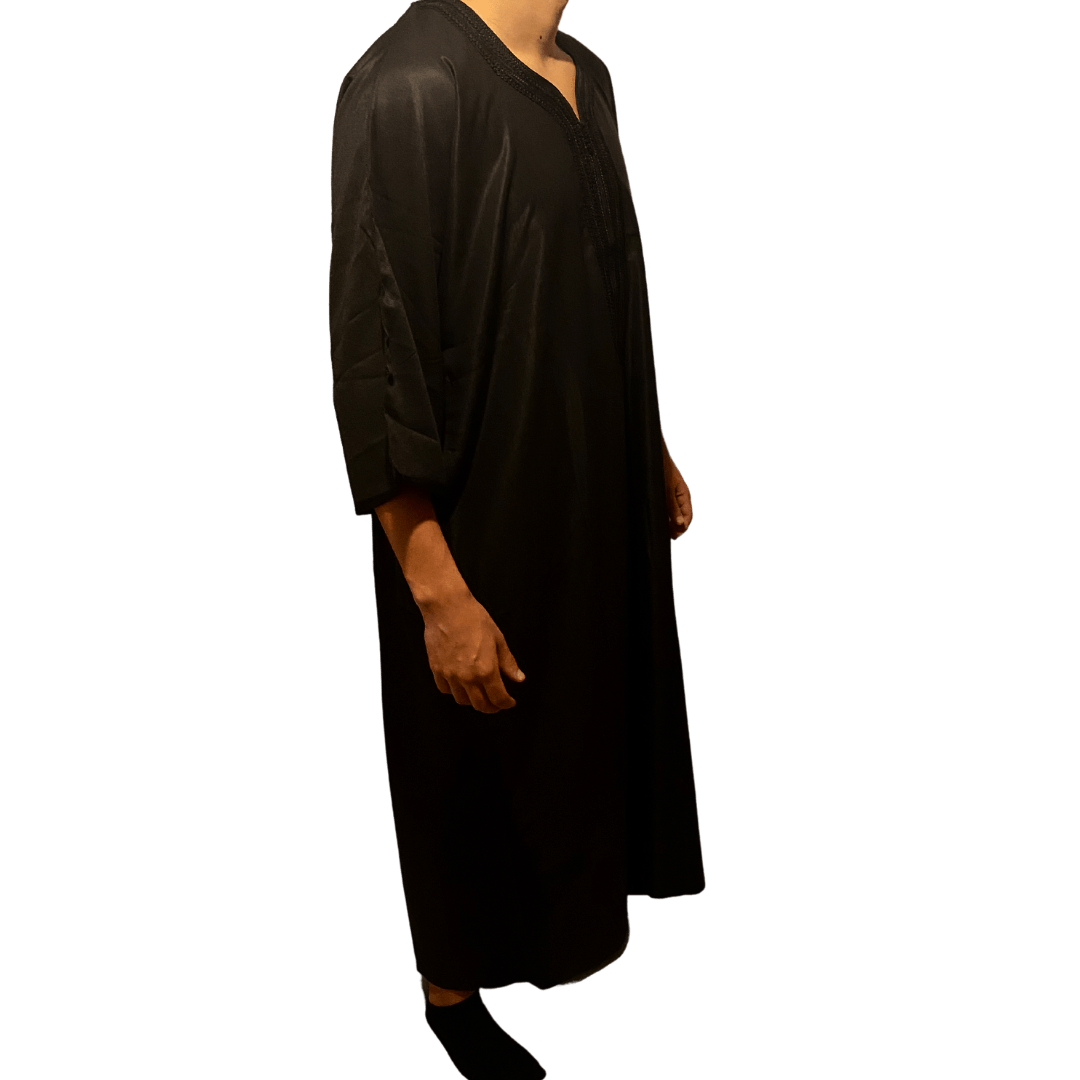 Djellaba Royale - Exclusive Black - Limited - TheDjellaba - TheDjellaba - Djellaba - Kaftan - Jalabiya - Thobe - Qamis - Dishdasha - Kurta - Abaya - Robe - Tunic - Burnous