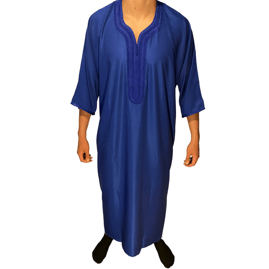 Djellaba Royale - Indigo Blauw - TheDjellaba - TheDjellaba - Djellaba - Kaftan - Jalabiya - Thobe - Qamis - Dishdasha - Kurta - Abaya - Robe - Tunic - Burnous