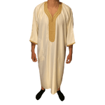 Afbeelding in Gallery-weergave laden, Djellaba Royale - Wit/Goud - TheDjellaba - TheDjellaba - Djellaba - Kaftan - Jalabiya - Thobe - Qamis - Dishdasha - Kurta - Abaya - Robe - Tunic - Burnous
