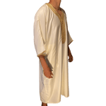 Afbeelding in Gallery-weergave laden, Djellaba Royale - Wit/Goud - TheDjellaba - TheDjellaba - Djellaba - Kaftan - Jalabiya - Thobe - Qamis - Dishdasha - Kurta - Abaya - Robe - Tunic - Burnous
