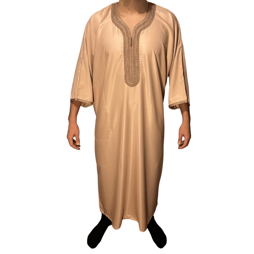 Djellaba Royale - Zandbruin - TheDjellaba - TheDjellaba - Djellaba - Kaftan - Jalabiya - Thobe - Qamis - Dishdasha - Kurta - Abaya - Robe - Tunic - Burnous